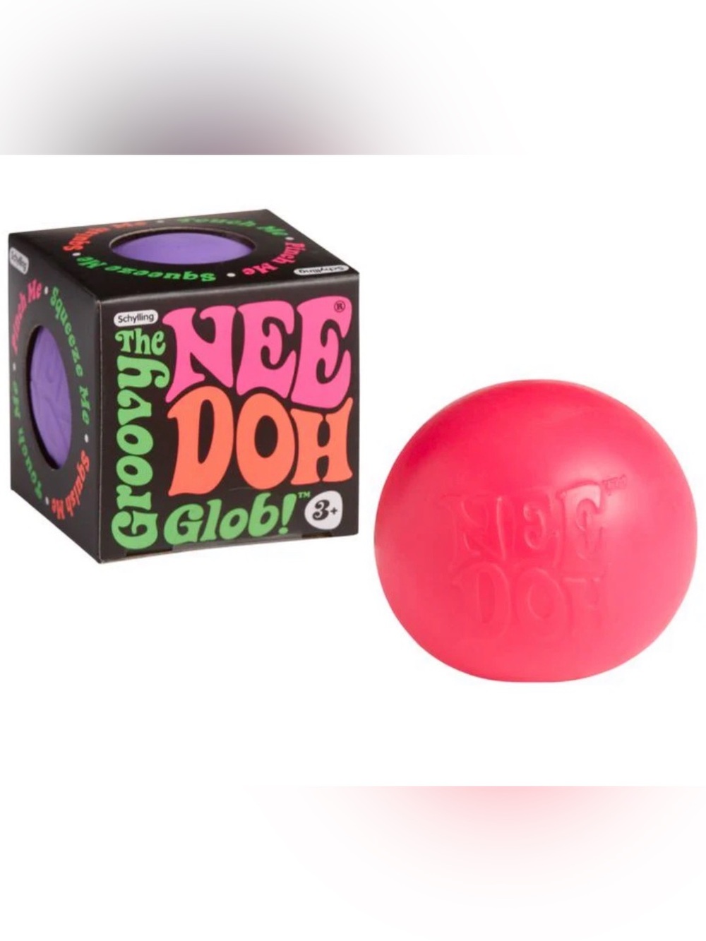 NeeDoh Groovy Glob Soft Squishy stress ball toy - purple